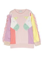 Stella McCartney Kids sweat imprimé à bords francs - Rose