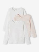 Set van 3 shirts voor meisjes met lange mouwen BASICS nude - thumbnail