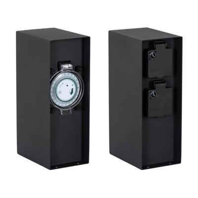 KS Verlichting Stopcontact paalContact 2x stopcontact - timer - 7737