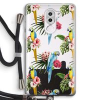 Kleurrijke papegaaien: Honor 6X Transparant Hoesje met koord