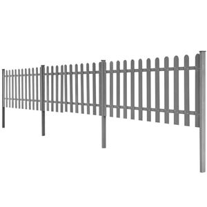VidaXL Hek met palen 3 st 600x60 cm hkc