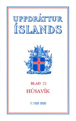 Wandelkaart - Topografische kaart 72 Atlaskort Husavik | Ferdakort
