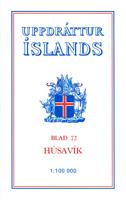 Wandelkaart - Topografische kaart 72 Atlaskort Husavik | Ferdakort