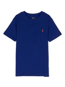 Ralph Lauren Kids t-shirt en coton à logo brodé - Bleu