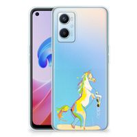 OPPO A96 | OPPO A76 Telefoonhoesje met Naam Horse Color - thumbnail