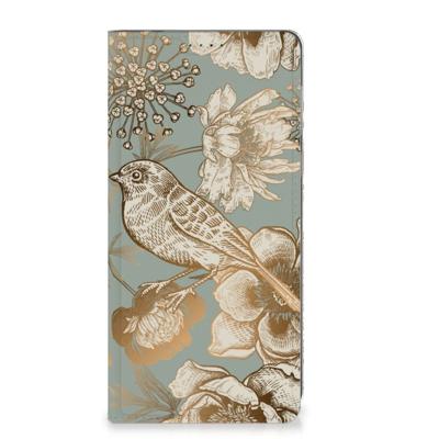 Smart Cover voor Motorola Moto E13 4G Vintage Bird Flowers Smart Cover voor Motorola Moto E13 4G Vintage Bird Flowers