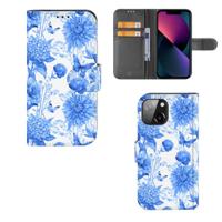Hoesje voor iPhone 13 Mini Flowers Blue | Portemonnee hoesje