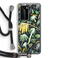 Tropical Palms Dark: Huawei P40 Pro Transparant Hoesje met koord
