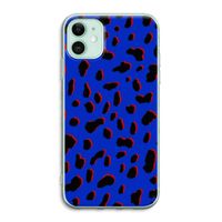 Blue Leopard: iPhone 11 Transparant Hoesje