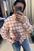 Academia blouse Marie 76D22-320 red checked