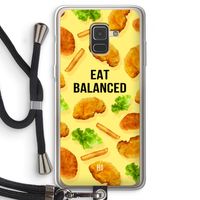 Eat Balanced: Samsung Galaxy A8 (2018) Transparant Hoesje met koord
