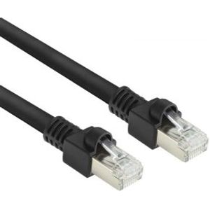 ACT Zwart 2 meter S/FTP CAT7 PUR flex patchkabel snagless met RJ45 connectoren (CAT6A compliant)
