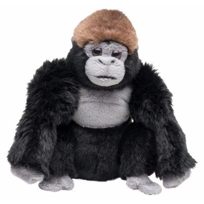 Pluche knuffel gorilla aap - 18 cm - zwart - knuffeldieren - apen knuffels Pluche knuffel gorilla aap - 18 cm - zwart - knuffeldieren - apen knuffels