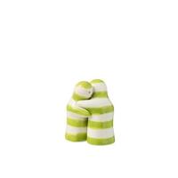 J-Line Salt&Pepper Granada Stripes Ceramic White|Green - thumbnail