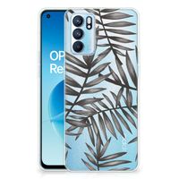 OPPO Reno 6 5G TPU Case Leaves Grey - thumbnail