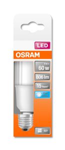 OSRAM 4058075428508 LED-lamp Energielabel F (A - G) E27 Ballon 8 W = 60 W Koudwit (Ø x l) 40.4 mm x 114 mm 1 stuk(s)