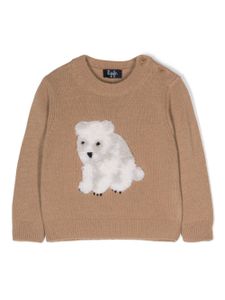 Il Gufo teddy-bear virgin-wool jumper - Marron