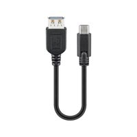 Goobay USB 3.2 GEN 1 (USB3.0) Aansluitkabel - USB-C naar USB-A - 5Gbit/s - USB adapter - OTG kabel - USB-C naar USB-A aansluitkabel- 0.2m - 5Gbit/s - GEN 1 - zwart