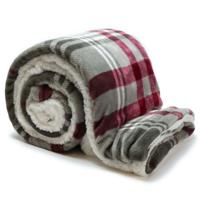 Plaid larsson l150 b200 cm grijs/rood - Unique living