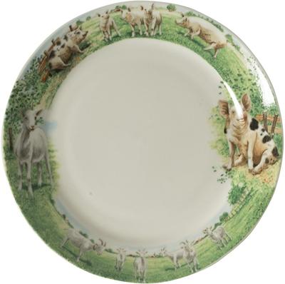 Wiebe&apos;s Farm Bord geit varken Ø18cm 6st
