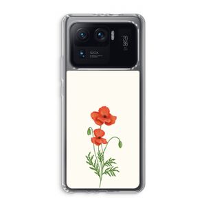 Red poppy: Xiaomi Mi 11 Ultra Transparant Hoesje