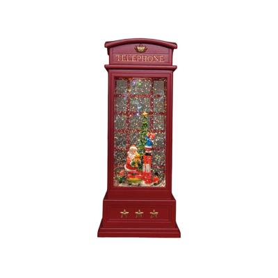 Lantaarn telefooncel 25x10,5 cm rood - Annas collection