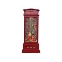Lantaarn telefooncel 25x10,5 cm rood - Annas collection