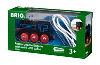 BRIO World Oplaadbare locomotief met mini USB- kabel