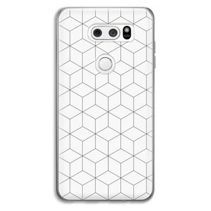 Zwart-witte kubussen: LG V30 Transparant Hoesje