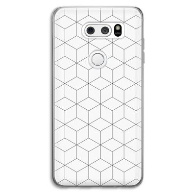 Zwart-witte kubussen: LG V30 Transparant Hoesje