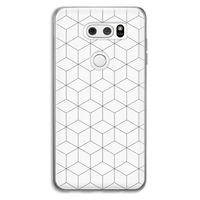 Zwart-witte kubussen: LG V30 Transparant Hoesje