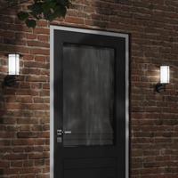 VidaXL Buitenwandlamp roestvrij staal zwart VidaXL Buitenwandlamp roestvrij staal zwart