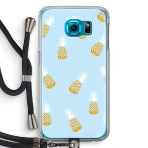 Ananasjes: Samsung Galaxy S6 Transparant Hoesje met koord