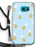 Ananasjes: Samsung Galaxy S6 Transparant Hoesje met koord