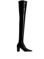 Saint Laurent bottines Joelle 70 mm à fini verni - Noir