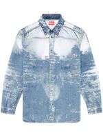 Diesel chemise en jean D-Simply-Over-Fsd à effet usé - Bleu