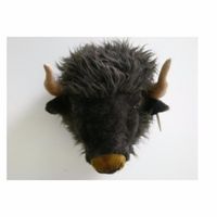 Pluche buffel dierenhoofd knuffel 40 cm muurdecoratie