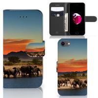 iPhone 7 | 8 | SE (2020) | SE (2022) | Telefoonhoesje | Met pasjeshouder | Olifanten