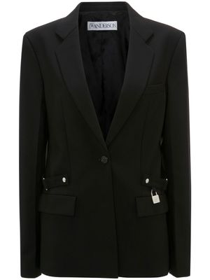 JW Anderson blazer boutonné à détail de cadenas - Noir