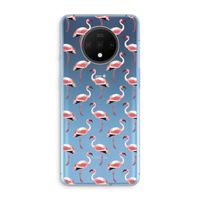 Flamingoprint groen: OnePlus 7T Transparant Hoesje