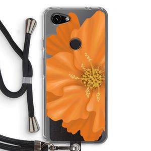 Orange Ellila flower: Pixel 3a Transparant Hoesje met koord