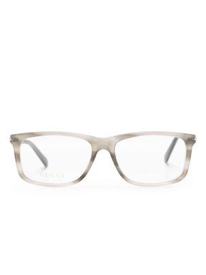 Gucci Eyewear lunettes de vue GG1447O à monture rectangulaire - Tons neutres