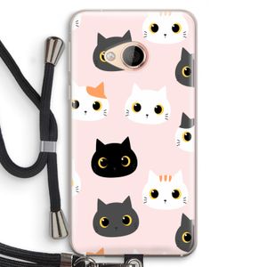 Katten: HTC U Play Transparant Hoesje met koord
