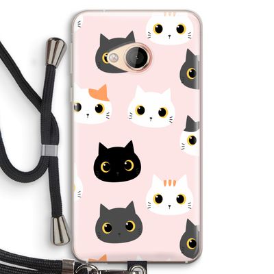 Katten: HTC U Play Transparant Hoesje met koord