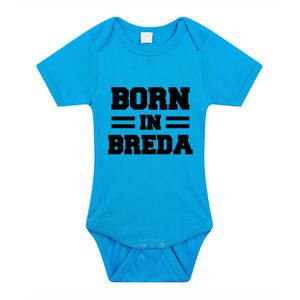 Born in Breda kraamcadeau rompertje blauw jongens 92 (18-24 maanden)  -