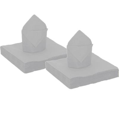 Santex Feest servetten - 100x stuks - zilver - 40 x 40 cm - papier