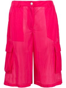 MOSCHINO JEANS bermuda à design transparent - Rose