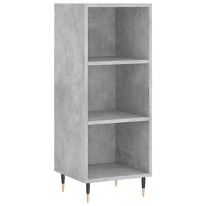 The Living Store Dressoir Betongrijs - 34.5 x 32.5 x 90 cm - Duurzaam bewerkt hout en metaal