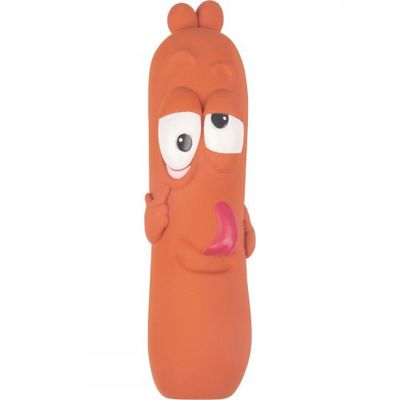 Hondenspeelgoed Latex Tipsy Worst - 20 cm 20 cm Flamingo Bruin