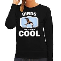 Dieren rode wouw roofvogel sweater zwart dames - birds are cool trui